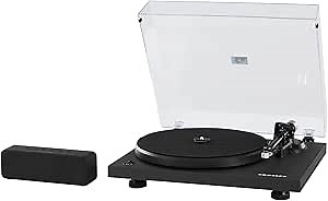 Crosley C-Series Bundle Belt-Drive Bluetooth Turntable Record Player with S-300 Speaker, Black