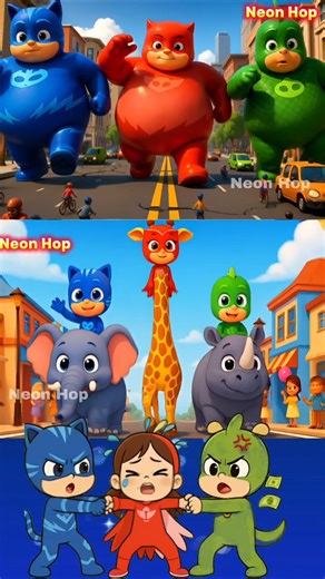 PJ Masks - Owlette 🆚 Gekko 🆚 Owlette 🆚 Gekko X Dance Song Tiles hop #shorts
