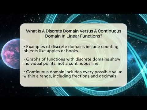 What Is A Discrete Domain Versus A Continuous Domain In Linear Functions? - Your Algebra Coach