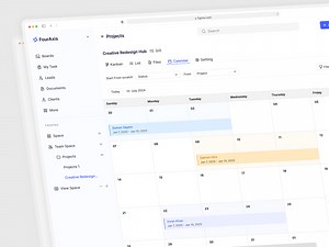 Project Management SaaS Calendar Dashboard UI/UX Design