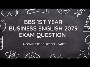 BBS 1st year business english - 2079- Question no 1 solution with tricks and tips. #bbs #bbs1styear