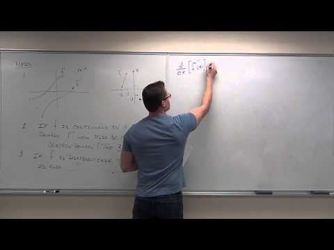 Calculus 2 Lecture 6.2: Derivatives of Inverse Functions
