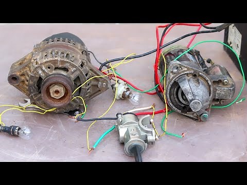 How to Wiring Car Alternator and Starter Motor With Car Ignition Switch