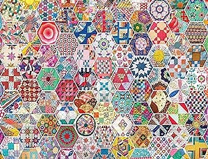 Springbok's 500 Piece Jigsaw Puzzle Crazy Quilts - Made in USA