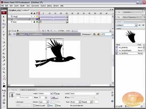 Dynamic Flying Birds: Flash Tutorial! Place Movieclips w/ AS 3.0