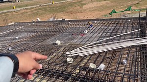 I have explained inverted beam in RCC slabs, at one of our construction sites #constructionwork #steelstructure | The Dynamic Engineers.