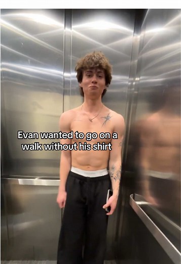 Evan's Shirtless Walk: A College Dorm Experience