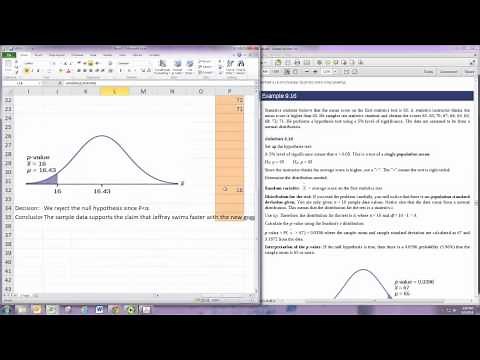 Hypothesis Testing Excel (t-test)