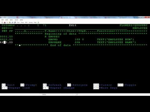 AS/400 Commands and Tutorials :: How to create a physical file? AS400 tutorial iseries command