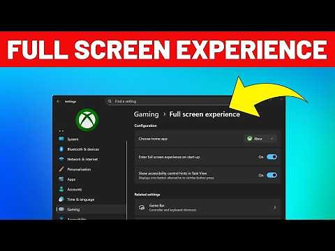 Windows 11: Enable NEW Xbox Full Screen Experience for handhelds