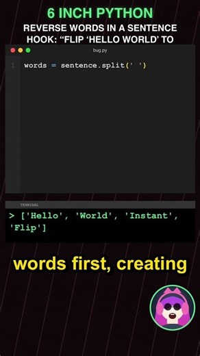 🤯 Instant word reversal with 3 characters? Python slice magic revealed! #codinghacks