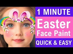 Easter Bunny Rainbow Face Paint Kids Love