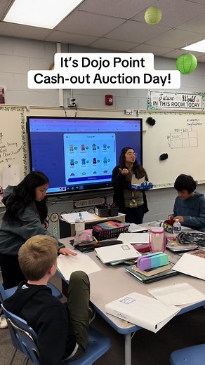 Dojo Point Cash-Out Auction Day for 5th Graders