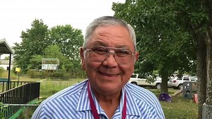 Speaking in Cherokee and in English, Cherokee speaker Jim Carey of the Lost City Community shared his thoughts in a video on the status of the Cherokee language during a Cherokee Speaker Roll gathering in the community on Aug. 6. Gatherings are being held in 13 area communities this summer to recognize first-language Cherokee speakers. The next speaker roll gathering begins at 4 p.m., Aug. 9 at the Fairgrounds Building across from the old Cherokee Casino in Tahlequah. Carey teaches the language