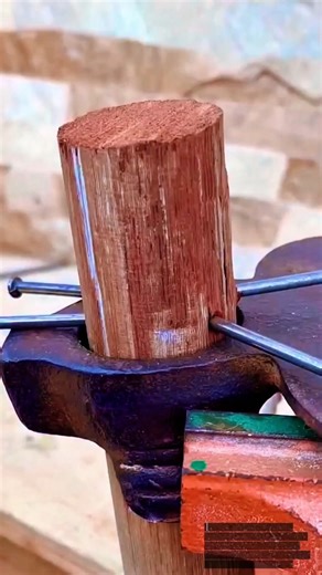 Traditional Axe Fixing – Reinforcing the Handle with a Steel Pin