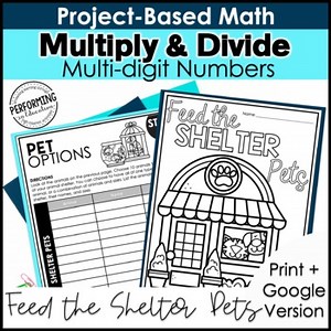 Math Project-Based Learning: Multiply & Divide Multi-digits | 5th Grade Math