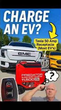 Charging My EV… From a Generator in the Truck Bed!? 😳⚡️