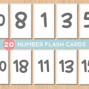 Numbers Flash Cards , 1-20 Kids Flash Cards , Preschool, Kindergarten , Pre-k Printable Activity Cards , Kids Early Numbers Literacy Cards - Etsy Canada