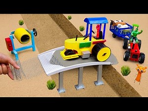 DIY Science Project | How to Build a Concrete Bridge Using a Homemade Mini Road Roller