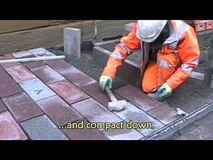 Laying paving on TuffGrit permeable bedding mortar