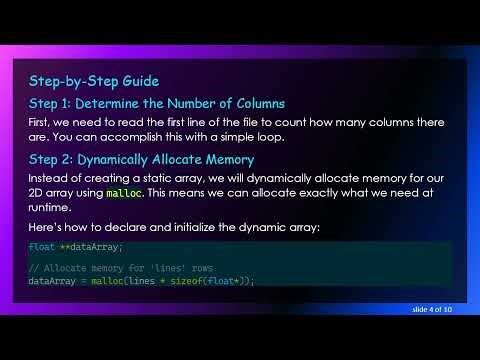 How to Read Large Number of Columns from a File into Arrays in C Efficiently