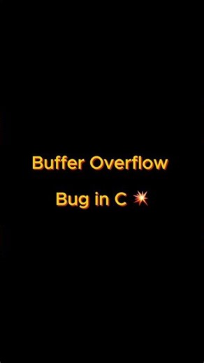 Buffer Overflow in C