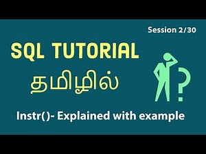 Instr in Oracle SQL Tutorial in TAMIL | Oracle SQL tutorial in TAMIL