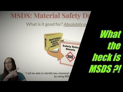 MSDS: Material Safety Data Sheets Explained Easy - What Are They?!