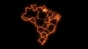 Brazil Map All States Provinces Glowing: vídeo stock (100% livre de direitos) 1085596295 | Shutterstock