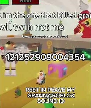 REST IN PEACE MY GRANNY SOUND ID ROBLOX #restinpeace #granny