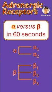 adrenergic receptors: Alpha vs beta in 60 seconds