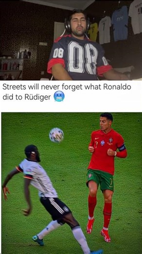 Ronaldo HUMILIATES Prime Rüdiger With This Move 😱 #footballshorts #ronaldo #rudiger