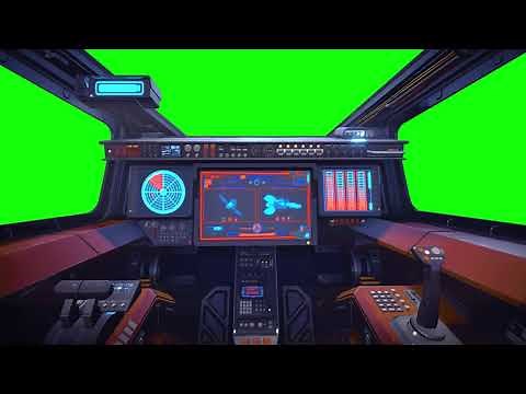 4k Animated Spaceship with Sound on GREEN SCREEN [FREE USE]