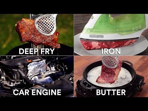 Every way to COOK A STEAK! (25 Methods) | GugaFoods