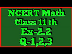 Chapter 2 Exercise 2.2 (Q1,Q2,Q3) Relations and Functions Class 11 Maths NCERT