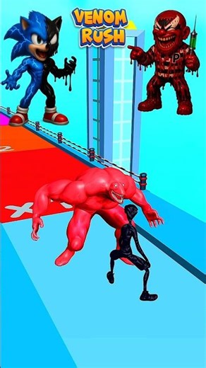OMG! VENOM SONIC VS RED MONSTER VENOM! VENOM RUSH 3D! 💥🤯 #shorts #games #gaming #mobilegame