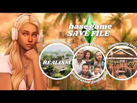 SIMS 4 BASE GAME SAVE FILE EVERY SIMMER NEEDS!