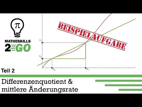 Differenzenquotient und mittlere Änderungsrate rechnerisch bestimmen - Übungsvideo - EINFACH erklärt