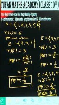 Die Probability in 60 Seconds | Class 10 Maths | Probability Short #maths
