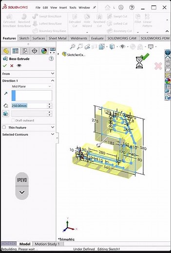 SolidWorks Exercise | Mechanical Component Extrude Tutorial #shorts