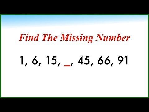 Find The Missing Number In The Series - 1, 6, 15, _ , 45, 66, 91 ? | Maths Puzzle | Series Puzzle
