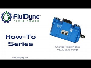 How To Change Rotation on V2020 Pump