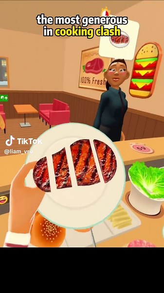He makes steaks possible in cooking clash #cookingclash #vr #fun #oculus #game