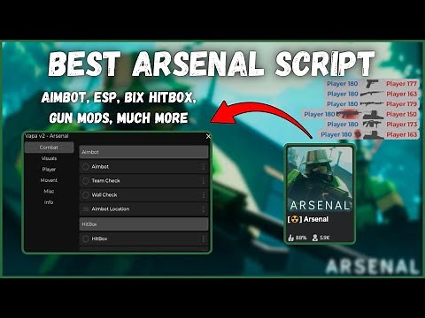 BEST Arsenal Script Pastebin 2025 | Aimbot | Esp | Hitbox | KEYLESS