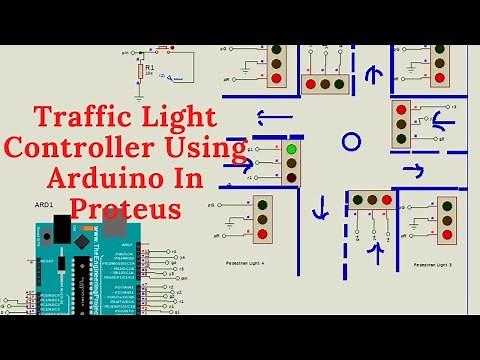 Smart Traffic Light Controller Using Arduino In Proteus | Simulation 4-way Traffic Light Control