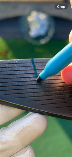 Here’s another way of checking your alignment at address using a sharpie and an alignment stick . As I mentioned in my previous post, trying to align your iron head in line with an alignment stick and trying to keep it parallel can sometimes not be as easy as it should be . Drawing a line up the face and then using that to run along the alignment will ensure that the club face is definitely aiming where you want it to be . Using sharpie on your face is 💯 fine to use in competition but will clea