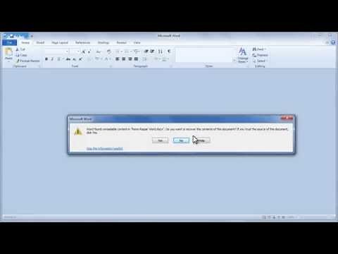 How to repair corrupted Microsoft Word files?