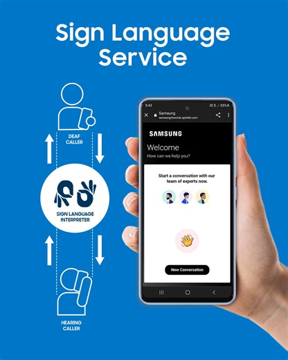 Concerns come in all shapes, forms, and sizes. This is why we ensure that help is accessible. If you're deaf or hard of hearing, try our Sign Language Support! Learn how you can avail of our SLS here: http://spr.ly/SignLanguage | Samsung