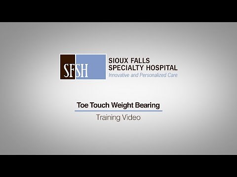 Crutch Teaching: Toe Touch Weight Bearing