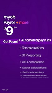 It doesn’t just calculate tax and super. But it is just $9p/m guaranteed for 24 months. T&Cs apply. | MYOB | Facebook